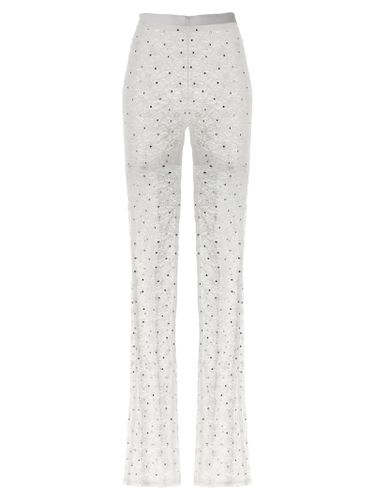 Rhinestone Lace Leggings - Alessandra Rich - Modalova