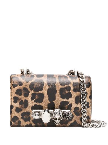 Mini Jewelled Satchel Bag With Leopard Print - Alexander McQueen - Modalova