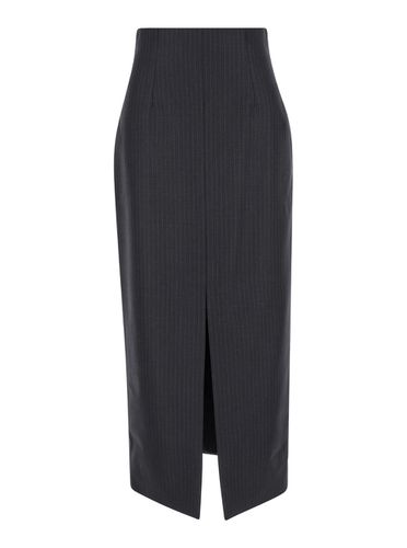 Wool Pinstripe Skirt - Alexander McQueen - Modalova