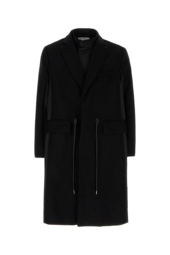 Sacai Black Wool Coat - Sacai - Modalova