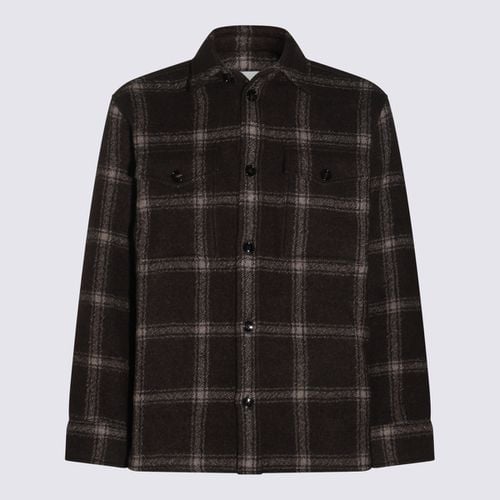 Dark Brown Wool Shirt - Ami Alexandre Mattiussi - Modalova