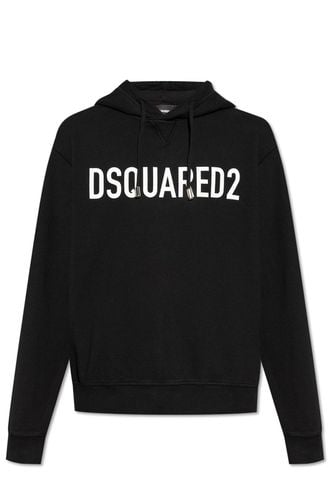 Logo Printed Drawstring Hoodie - Dsquared2 - Modalova