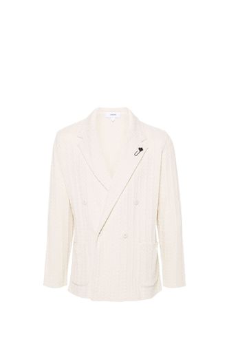 Double-breasted Knitted Blazer - Lardini - Modalova