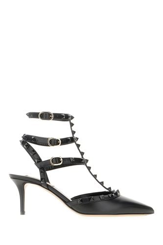 Black Leather Rockstud Pumps - Valentino Garavani - Modalova