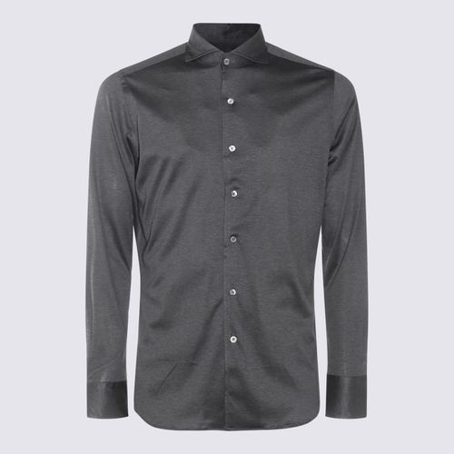 Canali Grey Cotton Shirt - Canali - Modalova