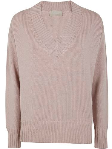 Long Sleeves V Neck Oversized Sweater - Drumohr - Modalova