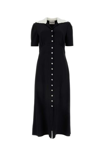 Miu Miu Black Crepe Shirt Dress - Miu Miu - Modalova