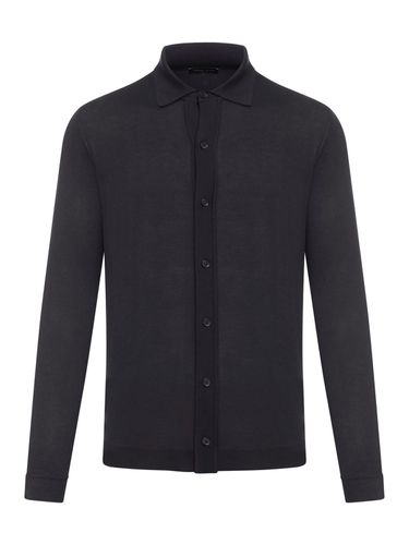 Collared Button-up Knit Shirt - Roberto Collina - Modalova