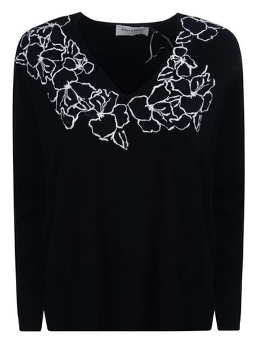 Floral Applique Jumper - Ermanno Firenze - Modalova