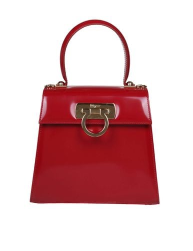 Top Handle S Bag In Calfskin - Ferragamo - Modalova