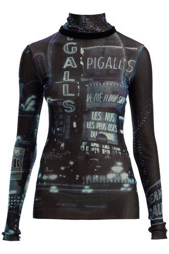 Pigalle Print Tulle Top With - Jean Paul Gaultier - Modalova