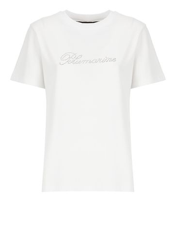 Blumarine Rhinestones T-shirt - Blumarine - Modalova