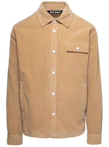 Palm Angels Cotton Overshirt - Palm Angels - Modalova