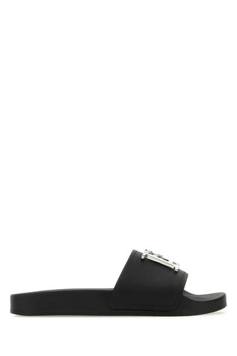 Black Leather D2 Statement Slippers - Dsquared2 - Modalova