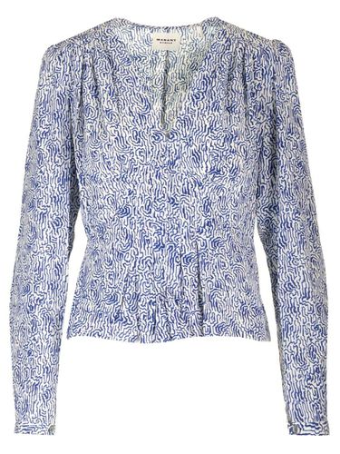 Graphic-printed V-neck Shirt - Marant Étoile - Modalova