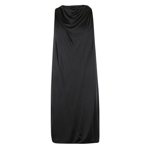 Brooch-detailed Satin Midi Dress - Lanvin - Modalova