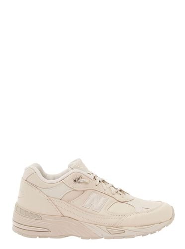 Beige Panelled Sneakers With Logo Patch In Leather And Fabric Man - New Balance - Modalova