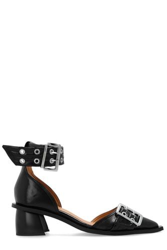 Ganni Buckled Open Cut Pumps - Ganni - Modalova