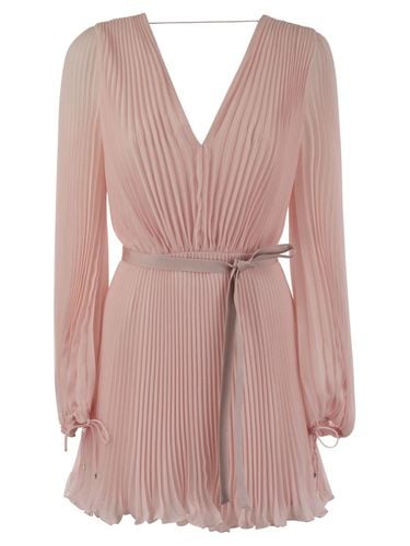 Max Mara V-neck Pleated Mini Dress - Max Mara - Modalova