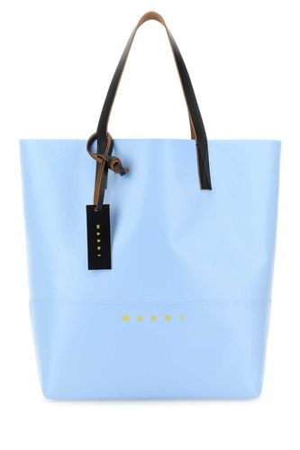 Light Blue Pvc Tribeca Shopping Bag - Marni - Modalova