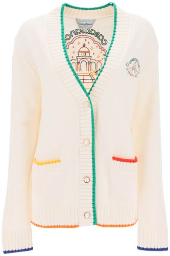 Ivory Cashmere Blend Cardigan - Casablanca - Modalova