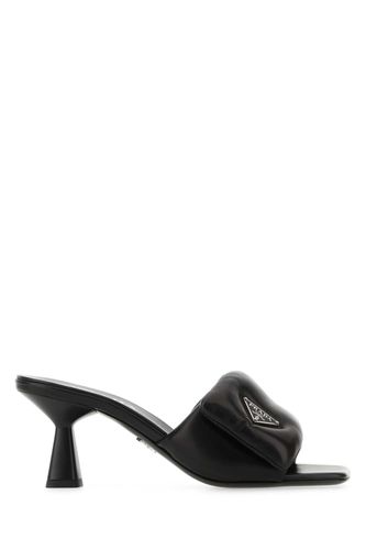 Prada Black Nappa Leather Mules - Prada - Modalova