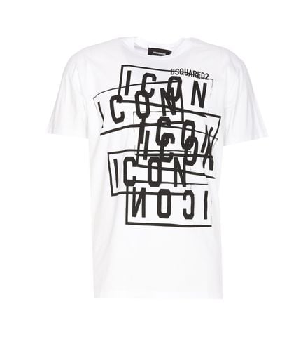 Icon Stamps Cotton T-shirt - Dsquared2 - Modalova