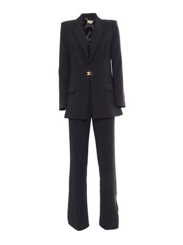 Double Layer Stretch Crepe Suit - Elisabetta Franchi - Modalova