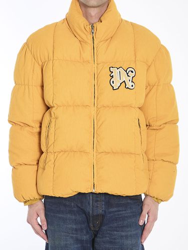 Monogram Corduroy Puffer Jacket - Palm Angels - Modalova