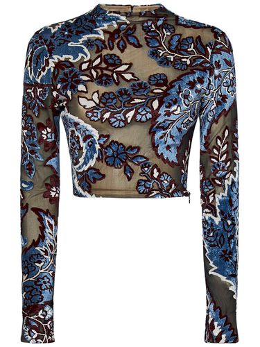 Velvet Paisley Printed Cropped Top - Etro - Modalova