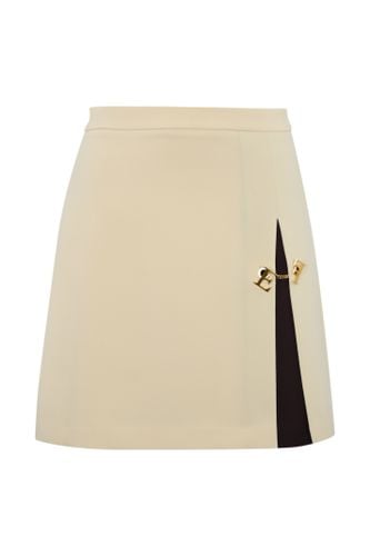 Two-tone Crepe Skirt - Elisabetta Franchi - Modalova