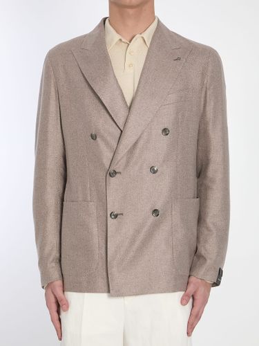 Double-breasted Silk Jacket - Tagliatore - Modalova