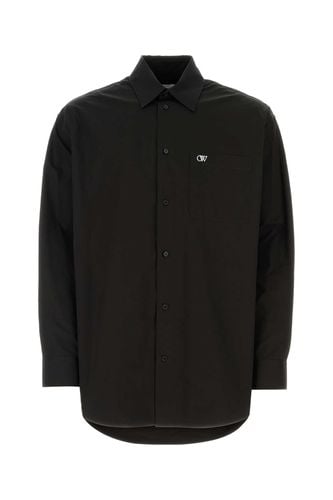 Black Poplin Oversize Shirt - Off-White - Modalova
