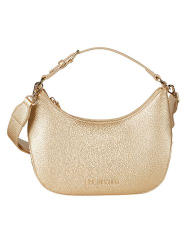 Metallic Logo Stamp Top Zip Shoulder Bag - Love Moschino - Modalova