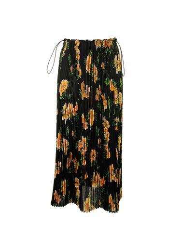 Pleated Floral Pattern Skirt - Balenciaga - Modalova