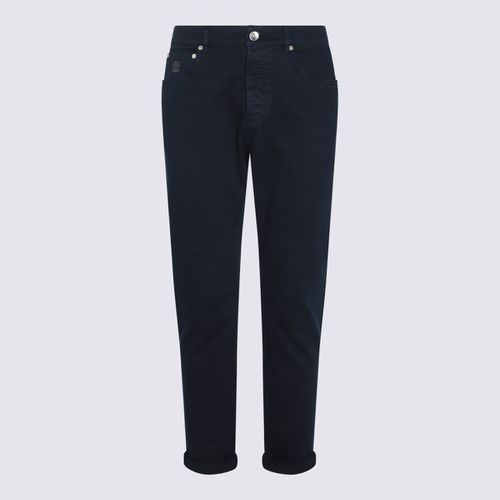 Navy Cotton Jeans - Brunello Cucinelli - Modalova