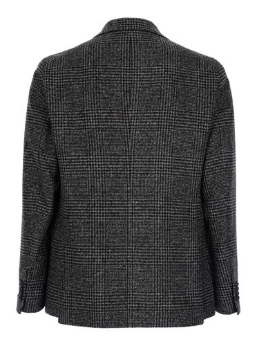 Montecarlo Single-breasted Jacket With Stripe Motif In Wool Blend Man - Tagliatore - Modalova