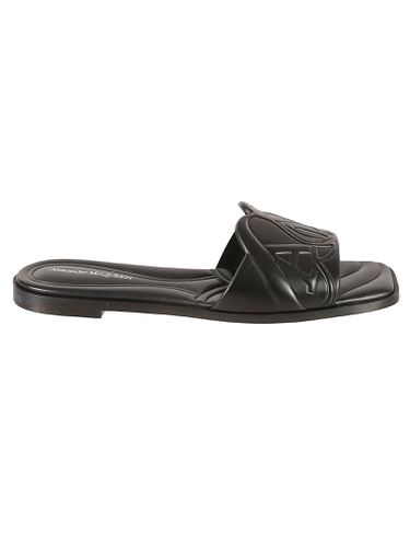 New Gloss Logo Embossed Flat Sandals - Alexander McQueen - Modalova