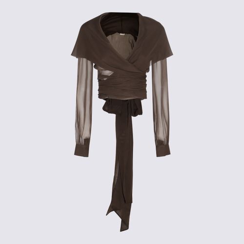 Saint Laurent Brown Silk Shirt - Saint Laurent - Modalova