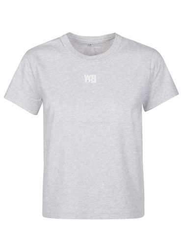Puff Logo Bound Neck Essential Shrunk T-shirt - T by Alexander Wang - Modalova