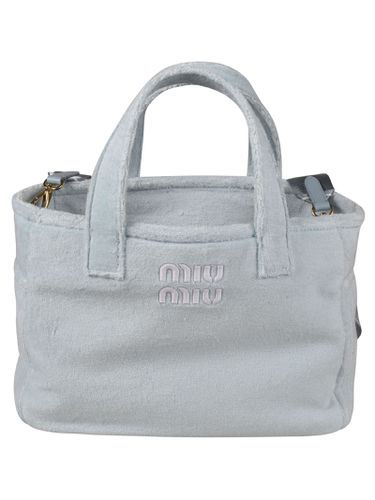 Logo Embossed Top Handle Shopper Bag - Miu Miu - Modalova