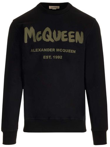 Graffiti Print Sweatshirt - Alexander McQueen - Modalova