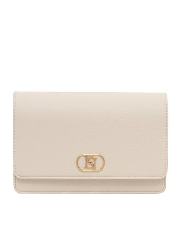 Logo-plaque Foldover Top Crossbody Bag - Elisabetta Franchi - Modalova