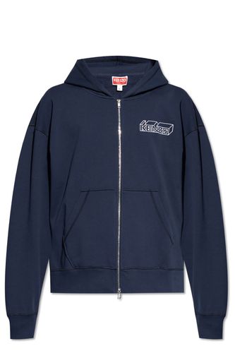 Logo Embroidered Zip-up Hoodie - Kenzo - Modalova