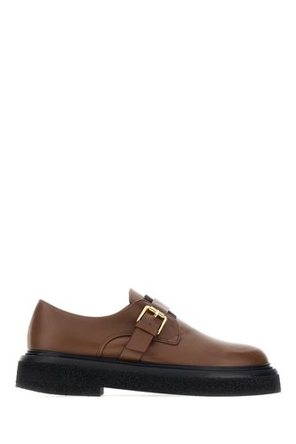 Brown Leather Monk Strap Buckle Shoes - Max Mara - Modalova