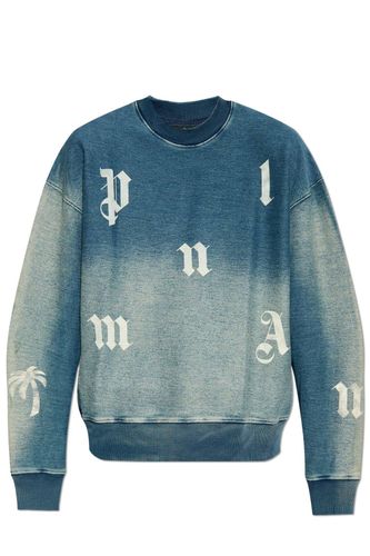 Logo Printed Crewneck Sweatshirt - Palm Angels - Modalova