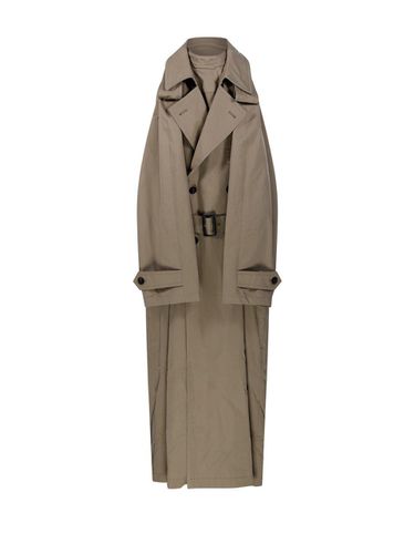 Cappuccino Cotton Trench Suspended Dress - Balenciaga - Modalova