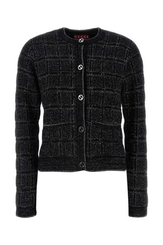 Gucci Black Wool Blend Cardigan - Gucci - Modalova