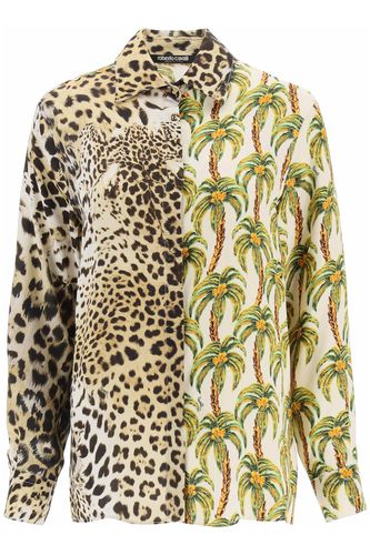 Jaguar And Palm Print Shirt - Roberto Cavalli - Modalova