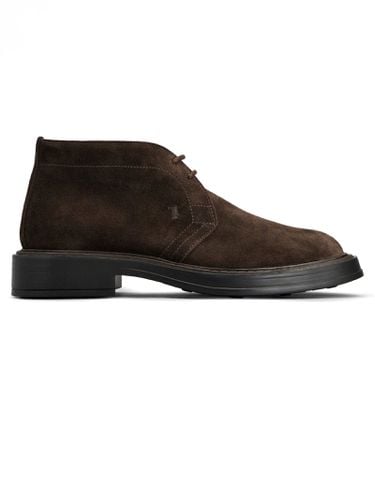 Desert Boots In Dark Suede - Tod's - Modalova